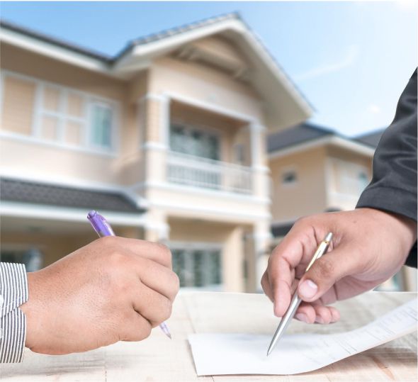 Construction team working together on site planning and execution